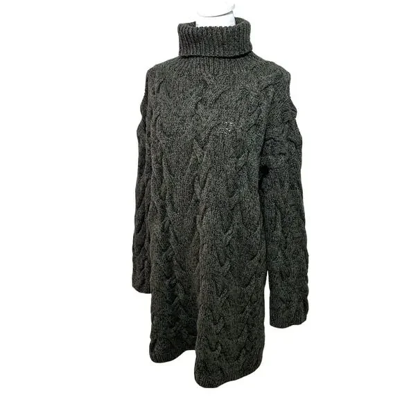 SOLD SOLD SOLD Luxury Cashmere Silk Wool Chunky Minimalist Cable Knit Sweate - Picture 4 of 11